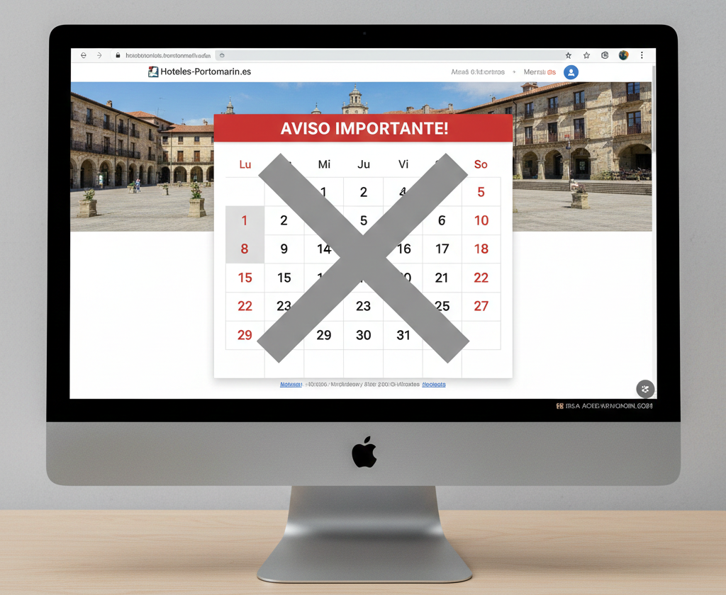 Calendario y aviso importante reservas Portomarín