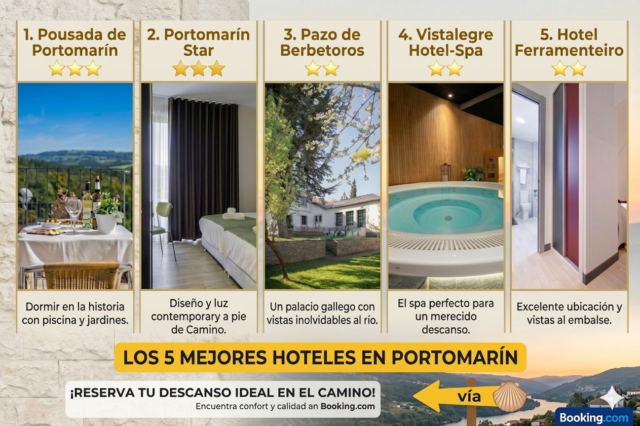 los 5 mejores hoteles de portomarin