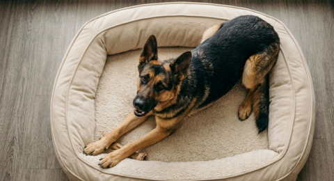 perro dormiendo en EL HOTEL la Pousada de Portomarín